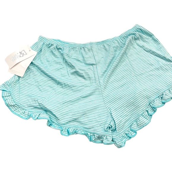 New Nordstrom’s B.P. Teal Angel Striped Ruffled Pajama Shorts  XS - Picture 8 of 8